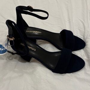 Bernardo Women's Navy Ankle Strap Heels